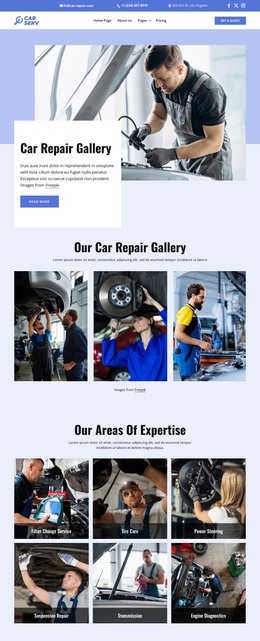 Car Repair Gallery HTML Template