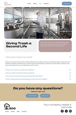 Zero Waste, Clean Earth - HTML Template by Nicepage