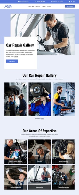 Car Repair Gallery - HTML5 Page Template