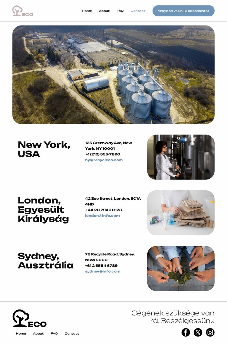 Környezetbarát hulladék HTML Sablon