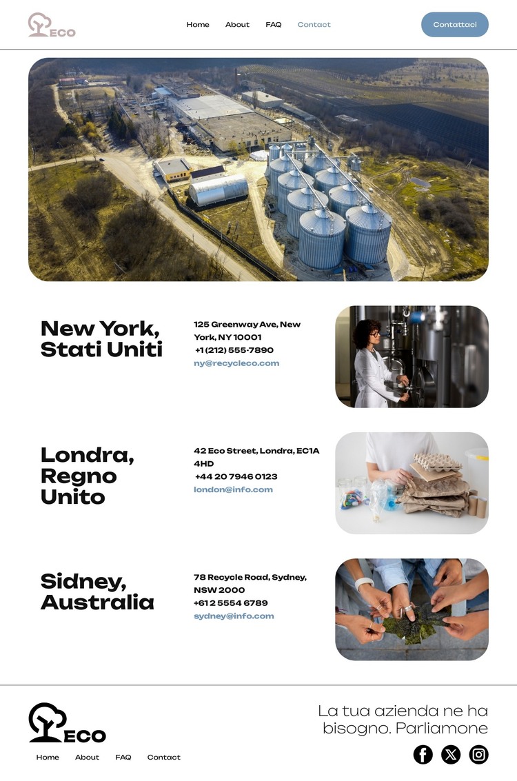 Rifiuti eco-compatibili Modello HTML