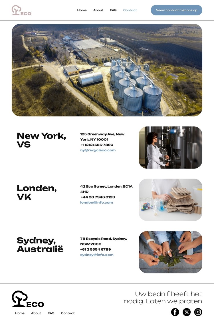 Milieuvriendelijk afval CSS-sjabloon