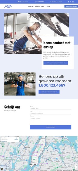 Contacten Voor Autoreparatie - Sjabloon Voor Bestemmingspagina'S