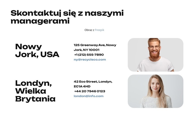 Rozwiązania dotyczące odpadów Szablon witryny sieci Web