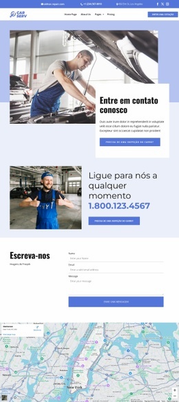 Contatos De Reparação De Automóveis - Webpage Editor Free