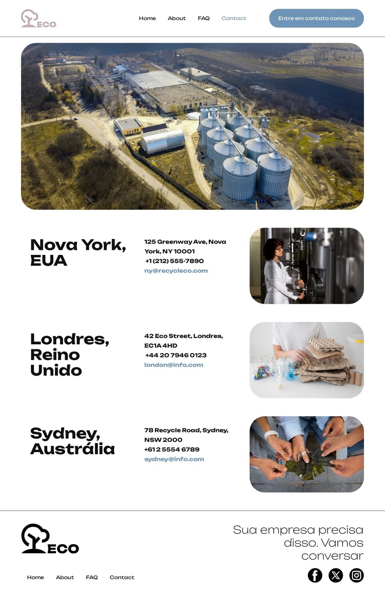 Resíduos Ecológicos Modelo de site