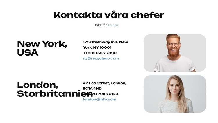 Avfallslösningar HTML-mall