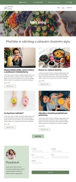 Blog O Zdravém Životním Stylu - Nejlepší Šablona CSS