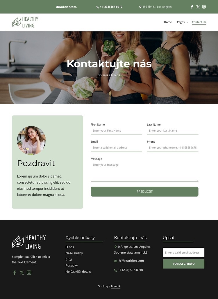 Kontaktujte nás prosím Šablona