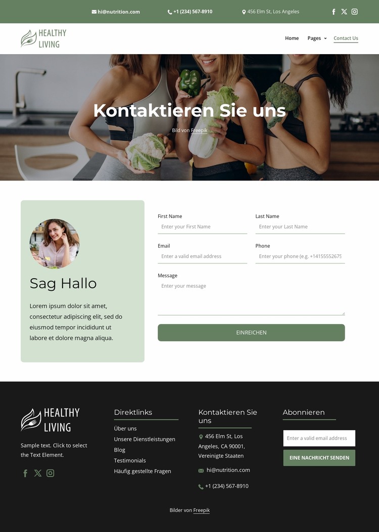 Bitte kontaktieren Sie uns Joomla Vorlage