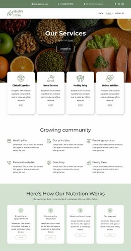 Exclusive Homepage Design For Food And Nutrition Service