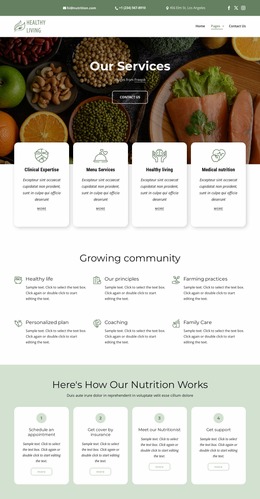 Food And Nutrition Service - HTML Template Generator