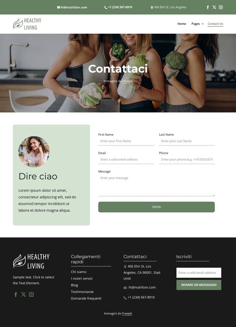 Per favore contattaci Modello CSS