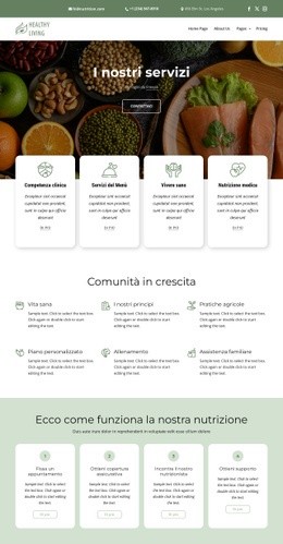 Servizio Di Alimentazione E Nutrizione - Pagina Di Destinazione Personalizzata