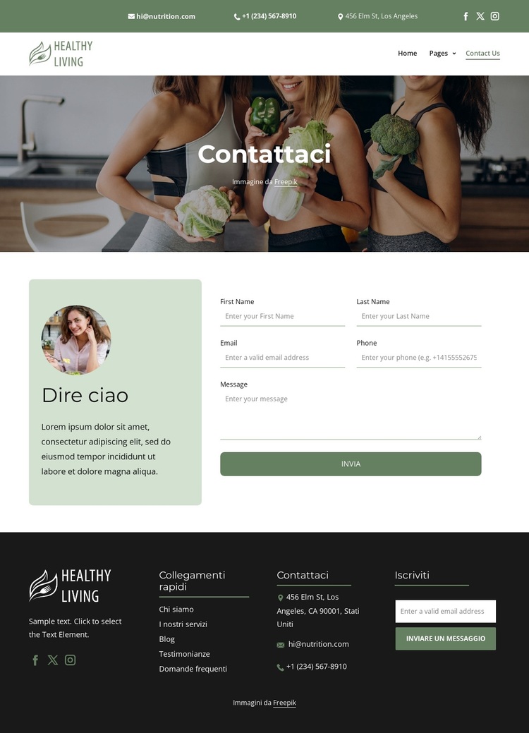 Per favore contattaci Tema WordPress