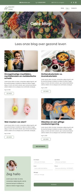 Blog Over Gezond Leven - Beste CSS-Sjabloon