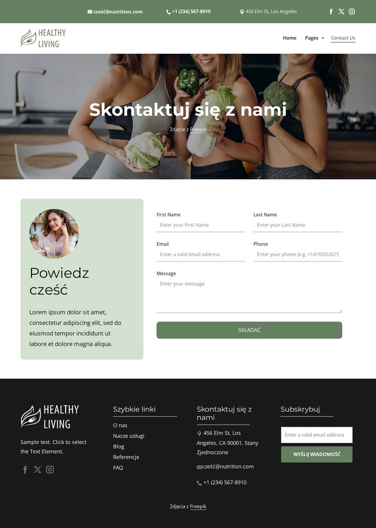 Proszę o kontakt Motyw WordPress