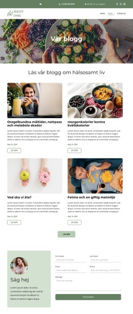 Hälsosamt Liv Blogg - Modern Webbmall