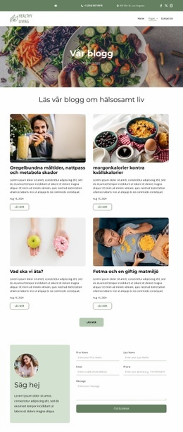 Hälsosamt Liv Blogg – Gratis WordPress-Tema