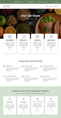 Food And Nutrition Service - Personal Website Template