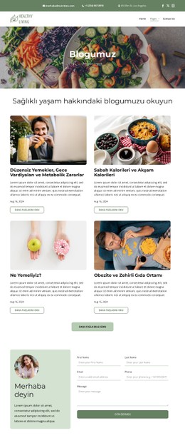 Sağlıklı Yaşam Blogu - En Iyi CSS Şablonu