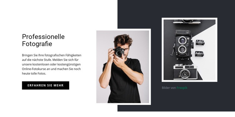 Moderne professionelle Fotografie Vorlage