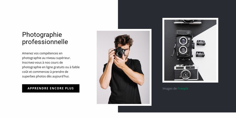 Photographie professionnelle moderne Créateur de site Web HTML