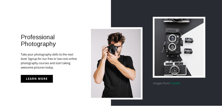 Modern professional photography Homepage Design