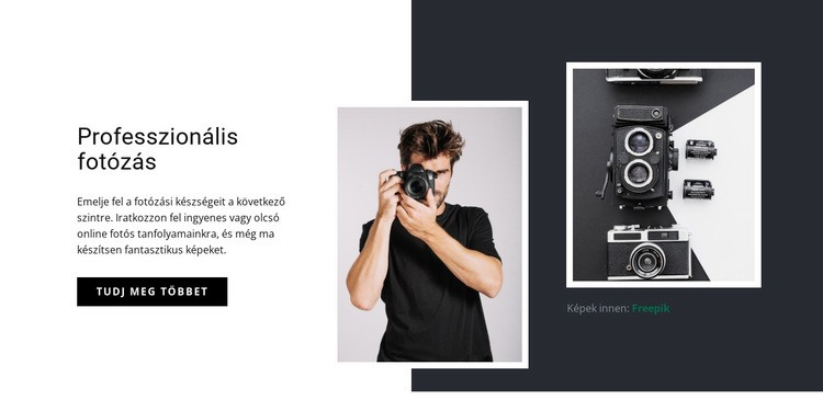 Modern professzionális fotózás WordPress Téma