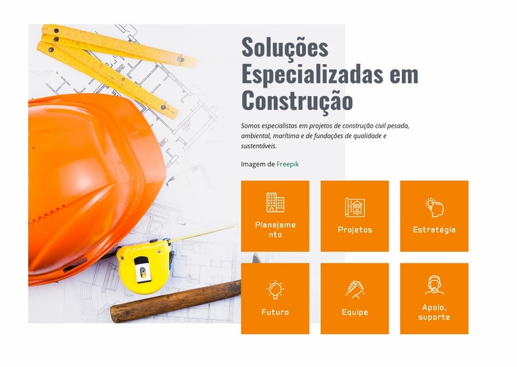 Jovens profissionais talentosos Construtor de sites HTML