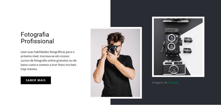 Fotografia profissional moderna Landing Page