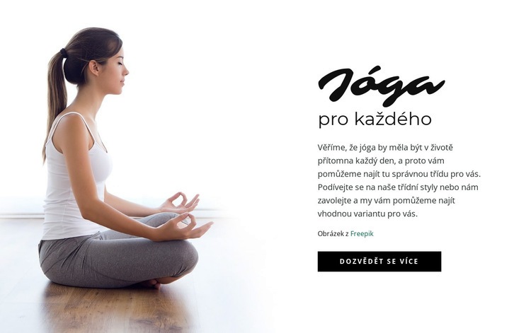 Vedená jógová meditace Šablona CSS