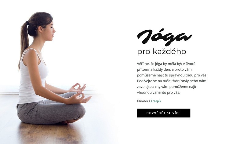 Vedená jógová meditace Šablona HTML