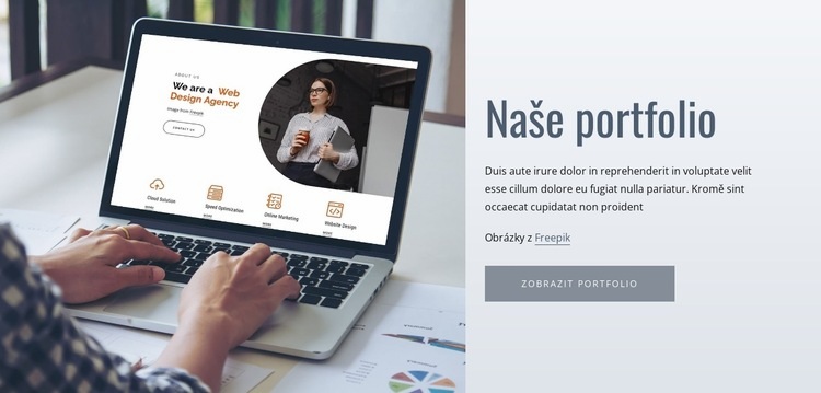 Naše designové práce Šablona webové stránky