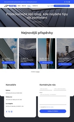 Blog Pokrývačské Firmy – Dokonalý Design Webových Stránek