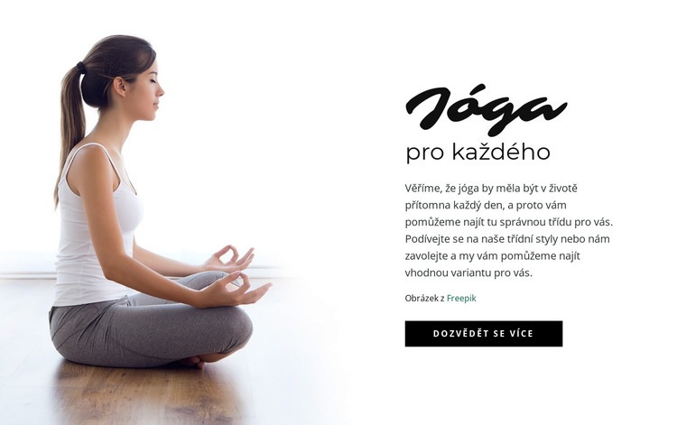 Vedená jógová meditace Webový design