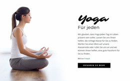 Geführte Yoga-Meditation Joomla Vorlage
