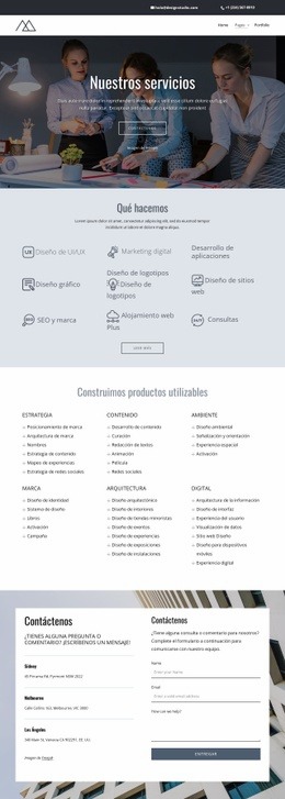 Servicios De Estudio De Diseño Creativo - HTML Template Builder