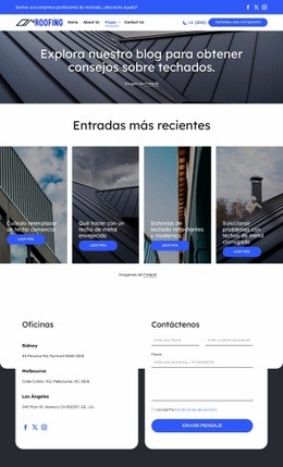 Blog De La Empresa De Techado: Diseño De Sitios Web Definitivo