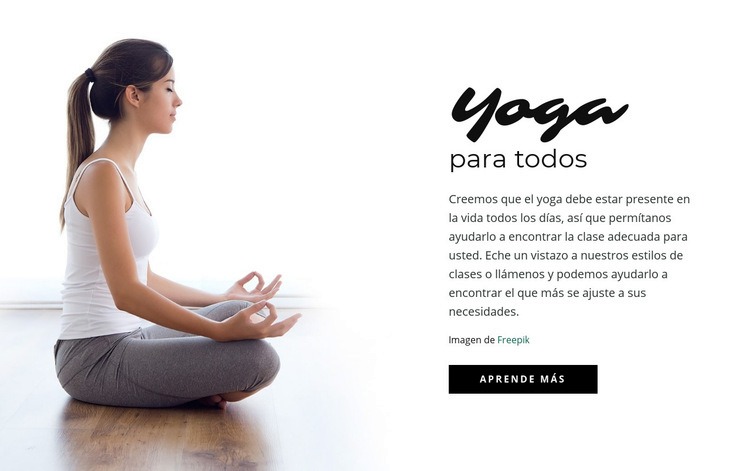 Meditación de yoga guiada Página de destino