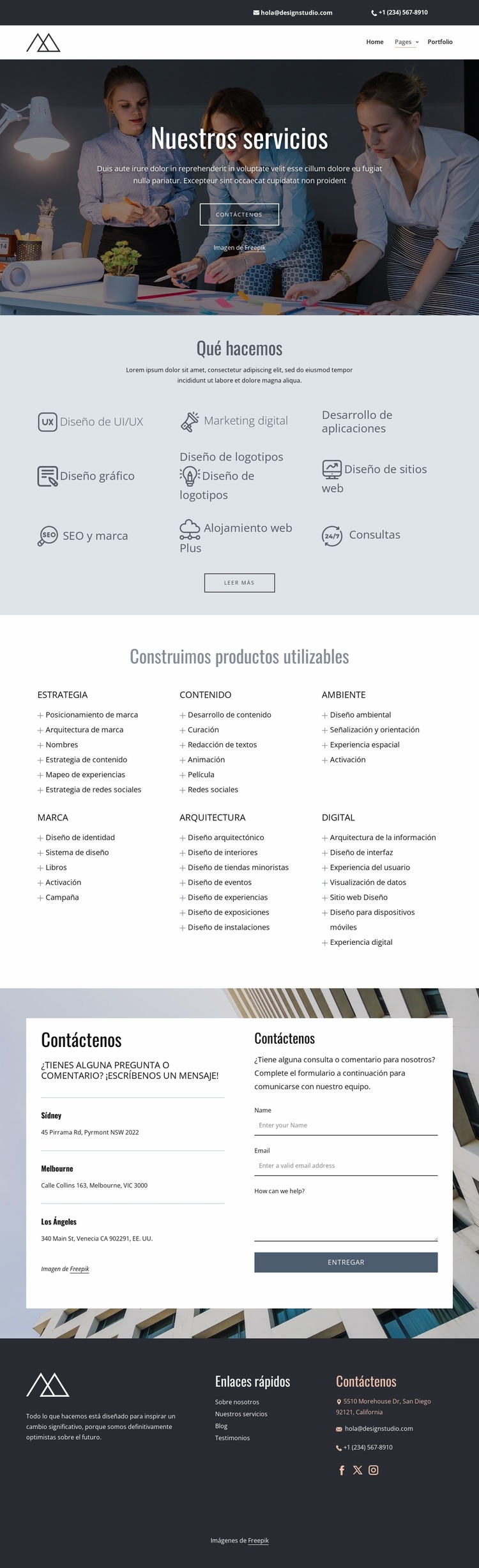 Servicios de estudio de diseño creativo Plantilla Joomla