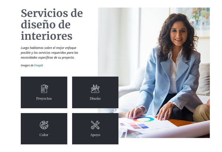 Un equipo de arquitectos de interiores Plantilla de sitio web