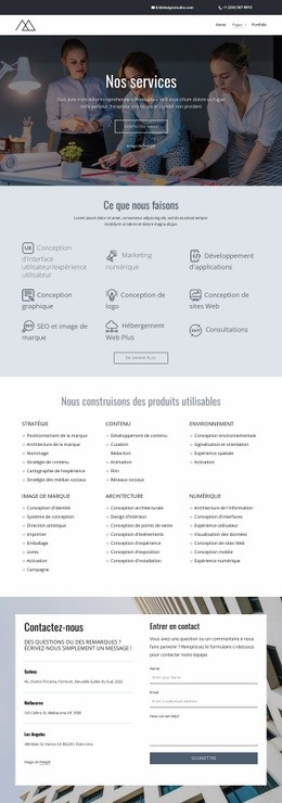 Conception De Sites Web Polyvalents Pour Services De Studio De Design Créatif