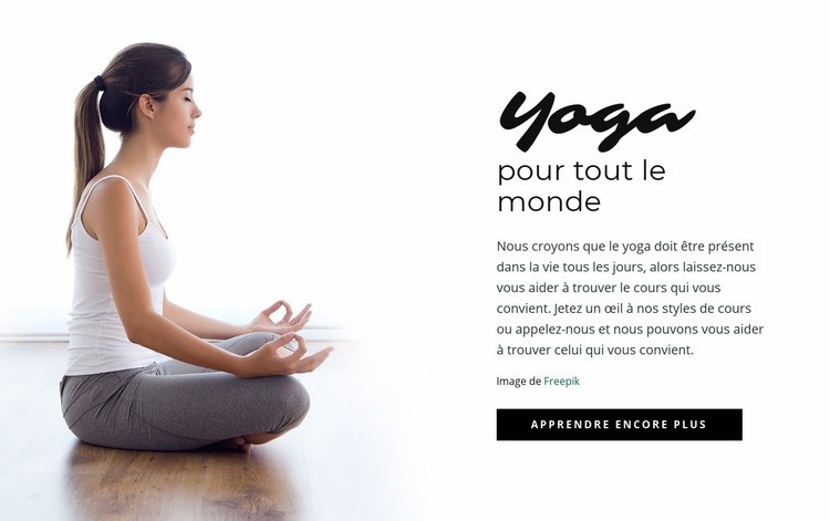Méditation yoga guidée Modèle HTML5