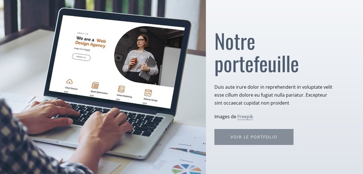 Nos travaux de conception Thème WordPress