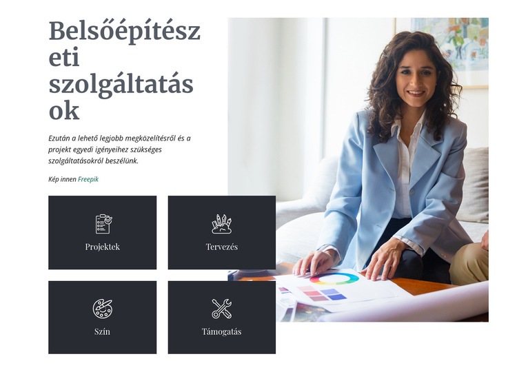 Belsőépítészek csapata HTML Sablon