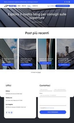 Blog Dell'Azienda Di Coperture - Design Del Sito Web Definitivo