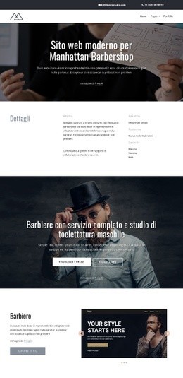 Design Moderno Per Barbiere - Miglior Modello HTML5