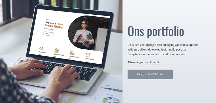 Ons ontwerp werkt WordPress-thema