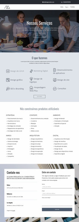 Serviços De Estúdio De Design Criativo - Construtor De Sites Para Qualquer Dispositivo